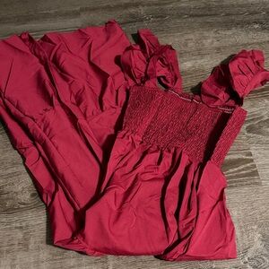 Elegant Red Sleeveless Dress